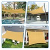 TANG Sun Shade Sail 14'x16' Sand Rectangle Sunshade Cloth UV