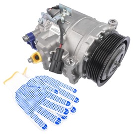 LR015151 Air Conditioner AC Compressor with Clutch 7SEU17C Style Replacement for Land Rover Range Rover 2006-2009, LR3 2005-2009, Jaguar XF 2009-2010, Not PXV16 or 10S17C, OE# LR012593 98318 97318