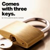 Navoys Pack of 3 20mm Solid Brass Padlocks with 9