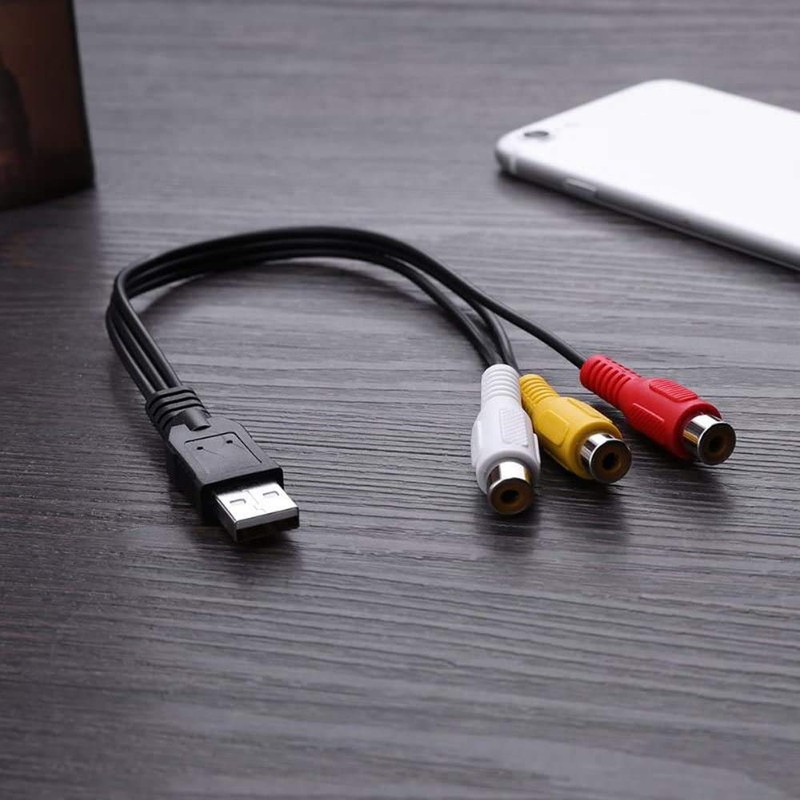 Luventg USB to 3RCA Cable, USB A 2.0 Male to