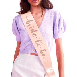 xo, Fetti Faja de despedida de soltera de oro rosa – Bride To Be | Decoraciones de despedida de soltera – Faja para novia, regalo de despedida de soltera, decoración de fiesta de compromiso | Favor de bach