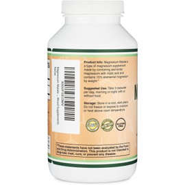 Double Wood Supplements Magnesium Malate Capsules (420 Count) - 1,500mg Per Serving (Magnesium Bonded to Malic Acid), Third Party Tested, Vegan Friendly, Gluten Free by Double Wood Supplements