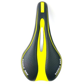 INION Bicycle Saddle Bicycle Bike Saddle Gel Bicycle Seat Mountain Bike Saddles City Touring Saddle Trekking Road Bike Men Women Jurfahr Two-Tone (Black - Yellow)