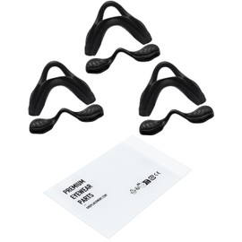OWORK 3 Pairs Ultra Soft Silicone Sunglass Nose Pads for Oakley EV Zero Path OO9308/EV Zero Pitch OO9383/EV Zero Range OO9327, Push-in Anti-Slip Glasses Nose Piece Replacement Kit Black