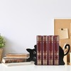 4 Items Eeping Cat Metal Bookends Cute Decorative Book Ends