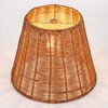 Kittmip 1 Pack Natural Rattan Spider Boho Lamp Shade Handwoven