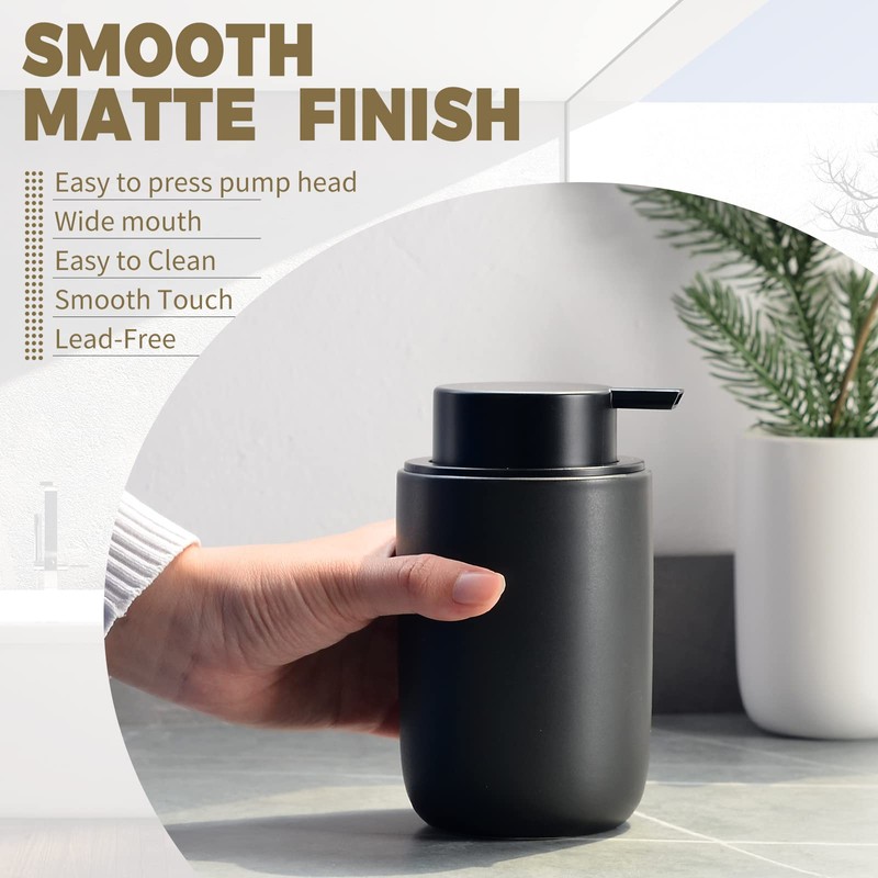 Umlaca Foaming Soap Dispenser Ceramic for Dish Soap,Hand Soap,Lotion Foaming
