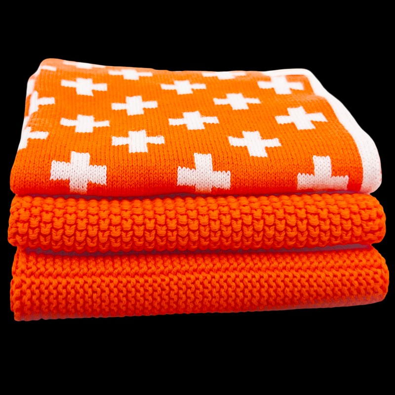 Ecovask Dish Cloth 3pc Variety Pack Organic Cotton, Pool Party