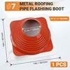 Metal Roof Pipe Flashing Boot: #7 Silicone High-Temp Flexible Roof
