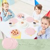 Houuqe 30pcs Pink Party Plates Scalloped Paper Plates 9 Inch