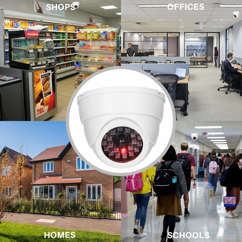 JUSTOP Dome Dummy CCTV Camera Outdoor/Indoor Waterproof With Reality LED