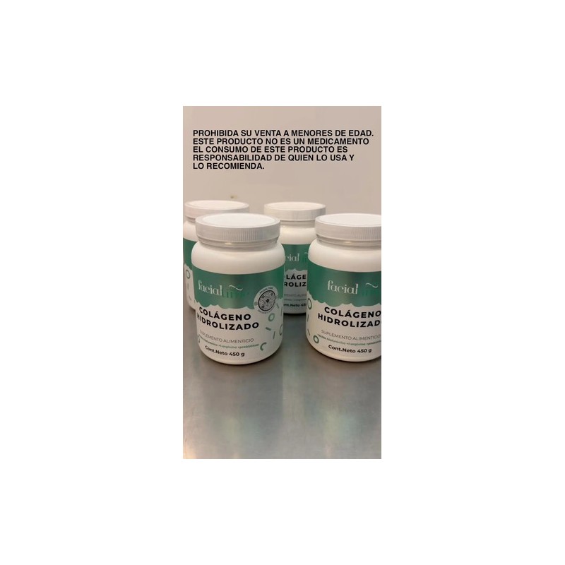 Kit 4 Colágeno Hidrolizado Puro Ácido Hialurónico 450 Gr