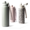 MAMEIDO Thermos Flask with Straw, 1.2 L, Leak-Proof Drinking Bottle,