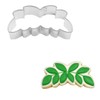 R&M Eucalyptus Leaf 4" Tinplated Cookie Cutter, Silver