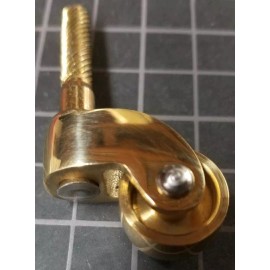 Furniture Knowledge Cast Brass STEM CASTER cart trunk chest chair tea vintage antique old steampunk