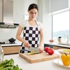 Ohocut 2 Pack Checkered Kitchen Apron, Black White Checkerboard Aprons
