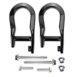 Front Tow Hooks Ring Compatible with 2007-2019 Chevy Silverado GMC Sierra 1500 Front Lower Bumper Trailer Ring Replace 84072463 Black 2Pcs