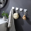 DELITON Towel Hooks for Bathrooms - 4 Pack Wall Hooks