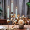 Fresh Mint Green Taper Candlesticks 8 Inch Handmade Smokeless Taper