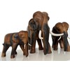Crafty Artisan Hand carved wooden elephants ornaments for the home