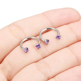 Jenxnjsjo F136 Titanium 16g Horseshoe Septum Nose Lip Rings Hoops Piercings Cartilage Helix Daith Earrings Jewelry for Women 16 g Gauge 10mm