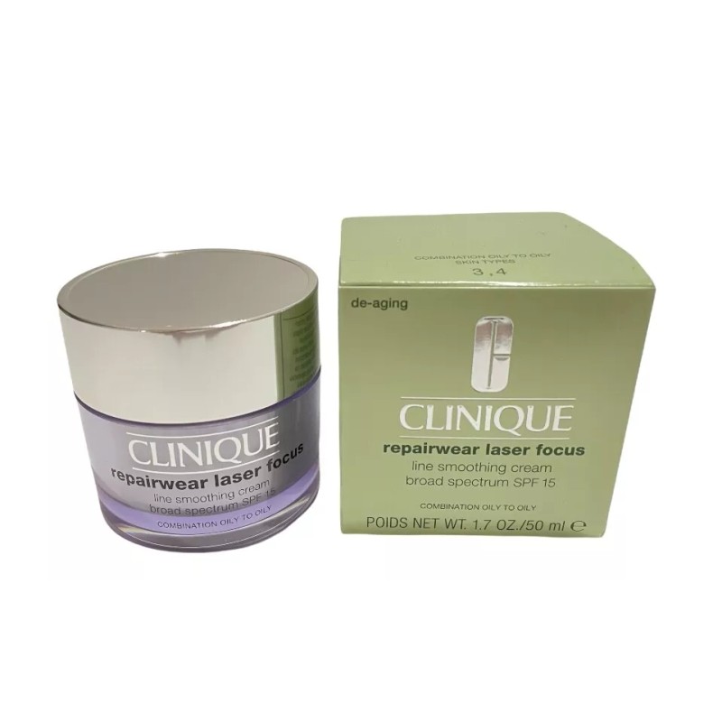 Clinique Repairwear Laser Focus Line Smoothing Cream SPF15 1.7oz NIB