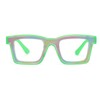 LJCZKA Square Blue Light Filter Glasses Women Men Crystal Bling
