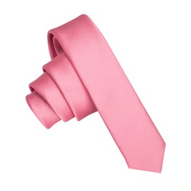 JEMYGINS Men's Extra Thin Necktie, 1.6 inches (4 cm), Youth Tie, Washable, safety pink