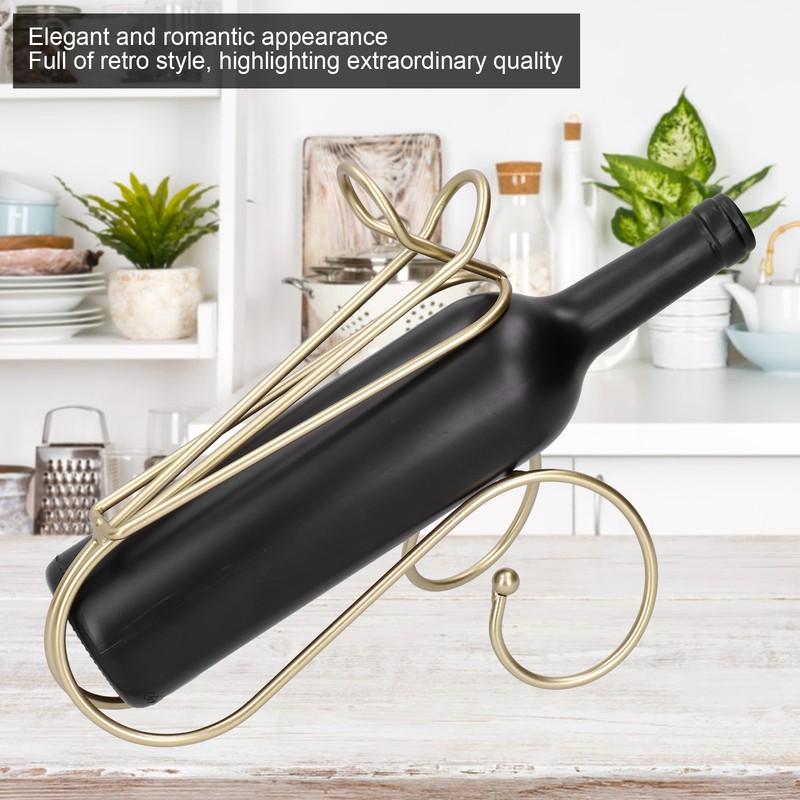 Wine Rack Holder Counter Table Top Free Standing Metal Modern