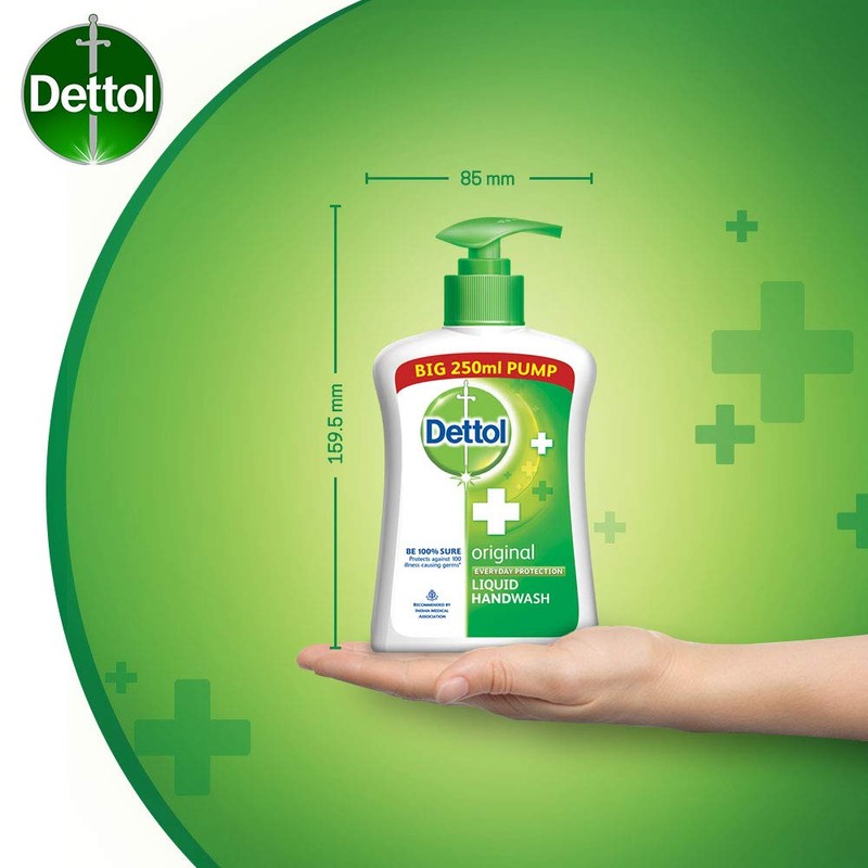 Dettol Original Germ Protection Handwash Liquid Soap Pump, 250ml