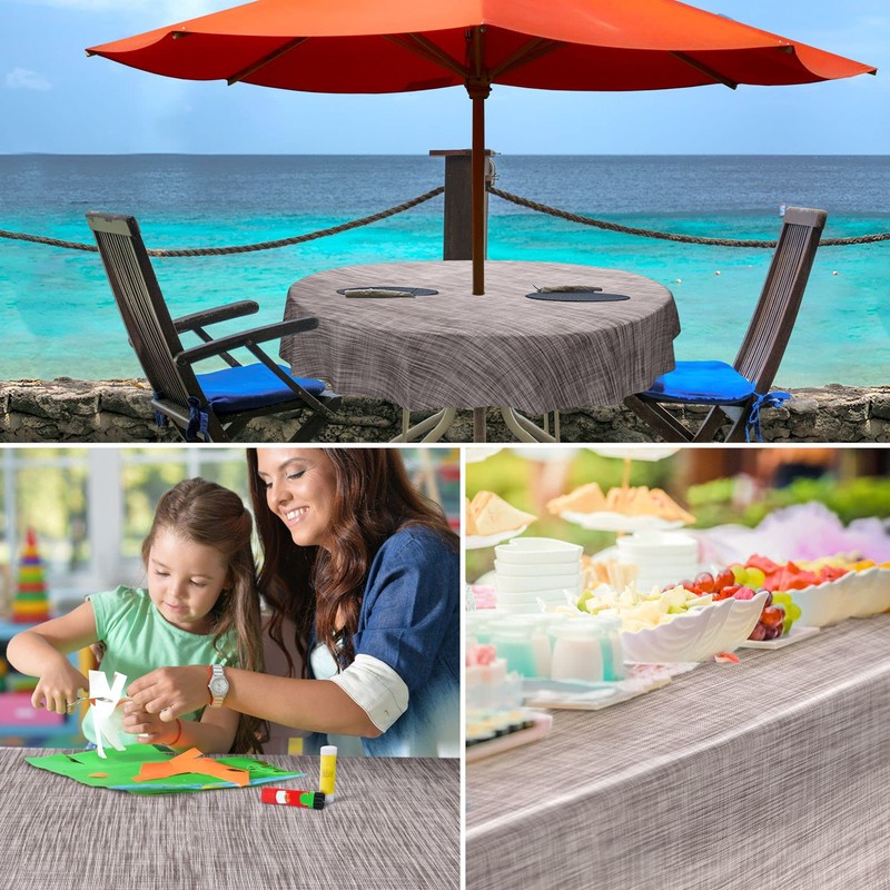 Tablecloth Washable Oilcloth Tablecloth Oval 140 x 180 cm Cut