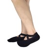 Toes&Feet 2-Pack Black Padded Cushion Barre Yoga Pilates Socks with