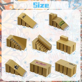 TSDRBWO Finger Skateboards, Mini Fingerboard DIY set, Finger Toys Set, Fingerboard Ramp Set, Fingerboard Skate Set, Finger Skateboard Ramp Set, Finger Skatepark Kit, Kids’ Toy for Boys and Girls