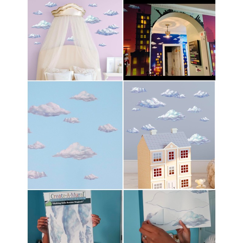 Sky Cloud Wall Decals ~ Beautiful Cloud Wall Stickers Room