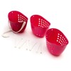 Premier Housewares 1601487 3-Tier Hot Pink Hanging Organiser Small Storage