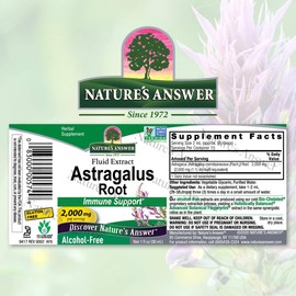 Nature's Answer Astragalus Root | Promotes Overall Health & Wellbeing | Super Concentrated 2000mg | Alcohol-Free, Gluten-Free, Kosher Certified & No Preservatives 1oz