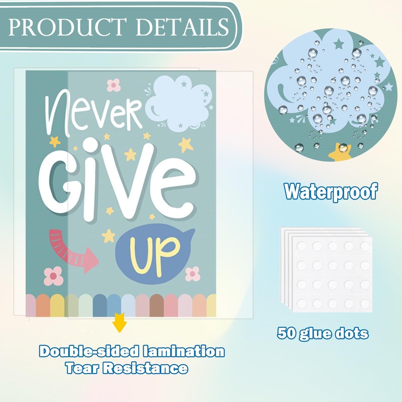 Adduster 12 Pack Inspirational Classroom Posters - Middle and High