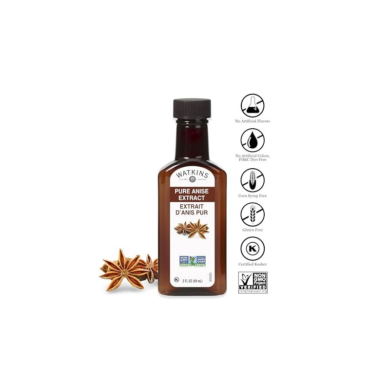 Watkins Pure Anise Extract, 2 oz. Bottles, Pack of 6