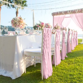 JTOOYS Pelmet Freehand Decoration, Curtain for Cross Curtain Shop Curtain Wedding Decoration Curtain 130 x 550 cm (Pink)