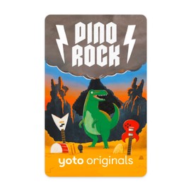 YOTO Dino Rock - Kids Audio Card for Use with Player & Mini All–in–1 Audio Player, Screen–Free Listening with Fun Festive Music for Playtime Travel & Holiday Parties, Ages 3+