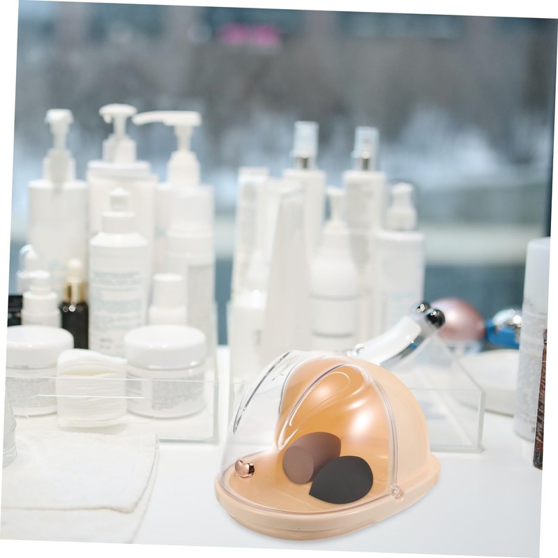 Gatuida Countertop Makeup Sponge Holder Portable Organizer with Lid for