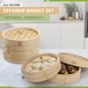 Zoie + Chloe Bamboo Steamer Basket - 2-Tier Dumpling Steamer