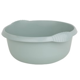 #11 1 x Round Bowl, Green, 9 Litres, 36 cm, Washing Up Bowl, Water Bowl, Food-Safe, Plastic Sink