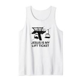 Christian Skier Jesus Is My Lift Ticket Tank Top