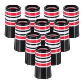 PATIKIL Golf Ferrules 0.370 Inch ID, 10 Pack Tapered Golf Club Ferrules Multi-Ring Iron Ferrule Rings for Taper Tip Iron Wedge Shaft Fits Steel Graphite Shafts, Red