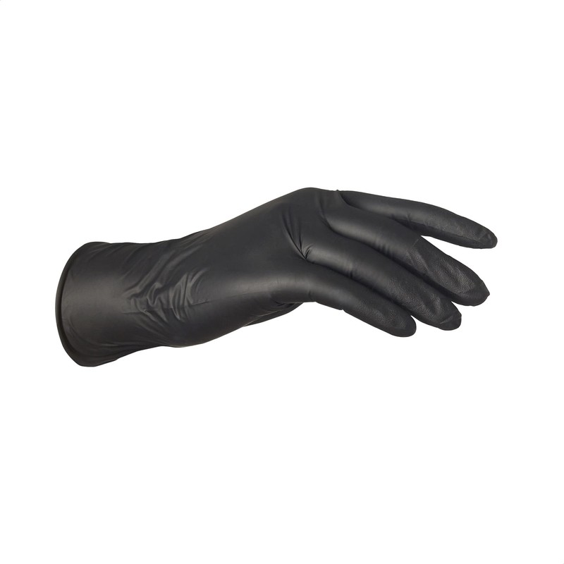 Touchguard Disposable Black Sensitive Gloves - Latex and Powder Free