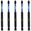 5 x Rennie Tools 100mm Long PH2 Impact Screwdriver Driver