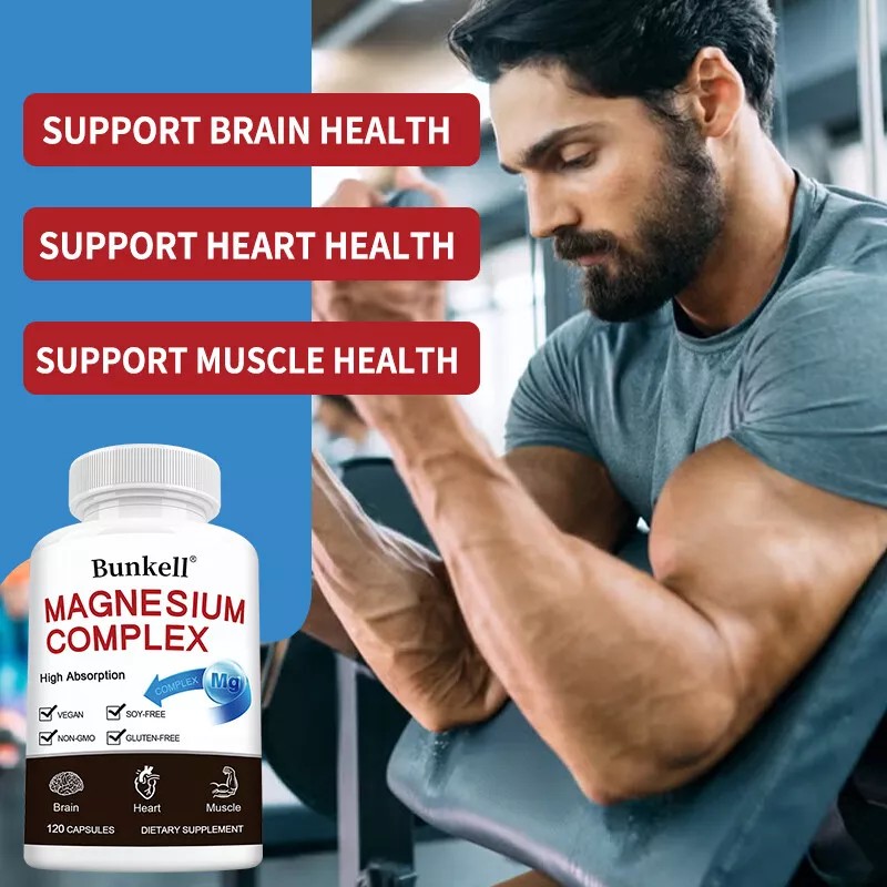 Complejo Triple Magnesio, 300mg de Glicinato de Magnesio, Malato, Citrato