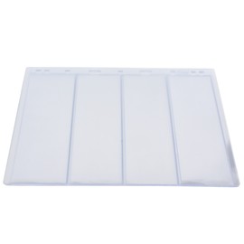 10Pcs Stamp Album Page Sheets Universal 9-Holes for Standard Stamp Collection BookTransparent 4-Lines