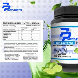 Creatina Monohidrata 1 Kg Pulse 200 Servicios Varios Sabores                                                                                          